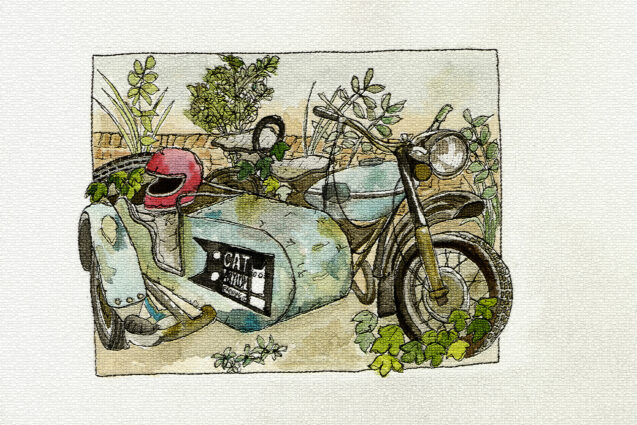 Motorbike and side car Motorbike and side car